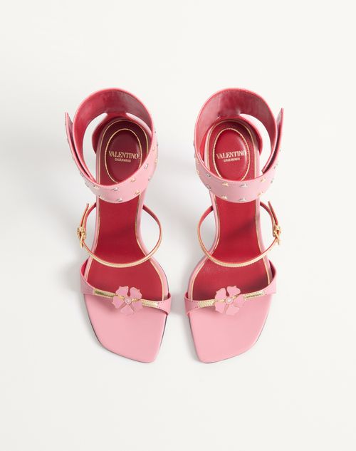 Valentino Garavani - Kidskin Cuffie Sandal 100mm - Pink - Woman - Sandals